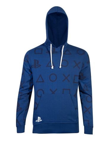 Sweat A Capuche - Playstation - Aop Icons - Taille Xl